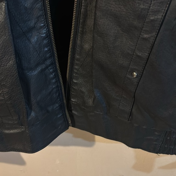 Windsor leather vintage motor biker gothic jacket SIZE 46/XXL - Picture 12 of 12